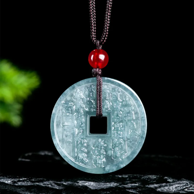 Emerald Glutinous Jade Jadeite Pendants Unisex-4