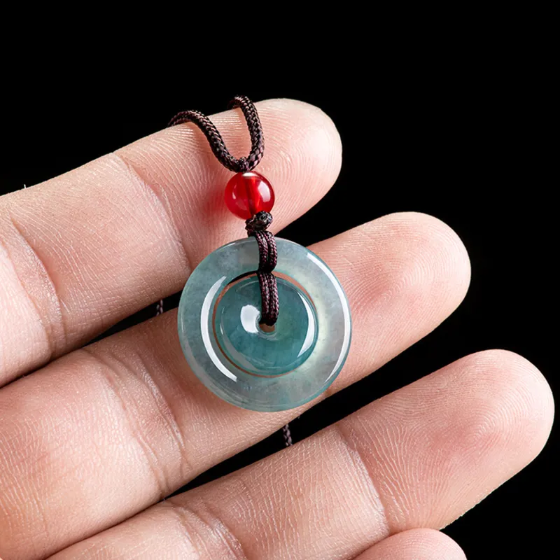 Emerald Ice Glutinous Necklaces Unisex-3