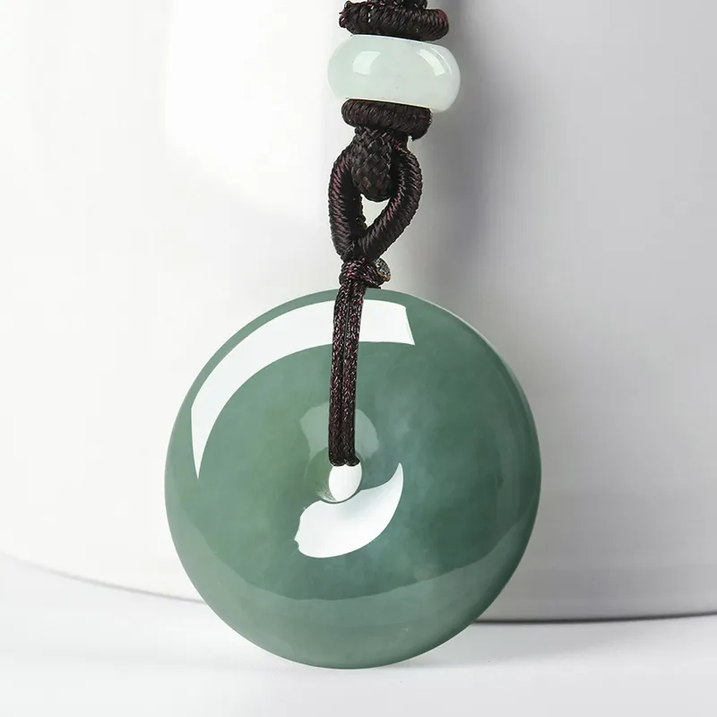 Emerald Glutinous Jade Jadeite Necklaces Unisex-2