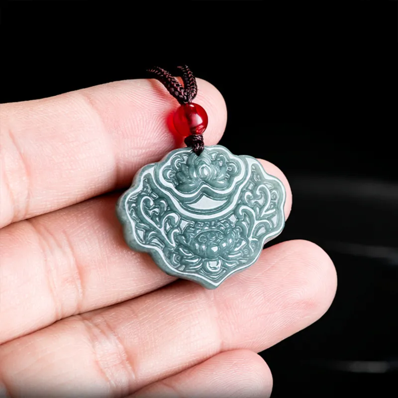 Emerald Glutinous Jade Jadeite Pendants Unisex-2