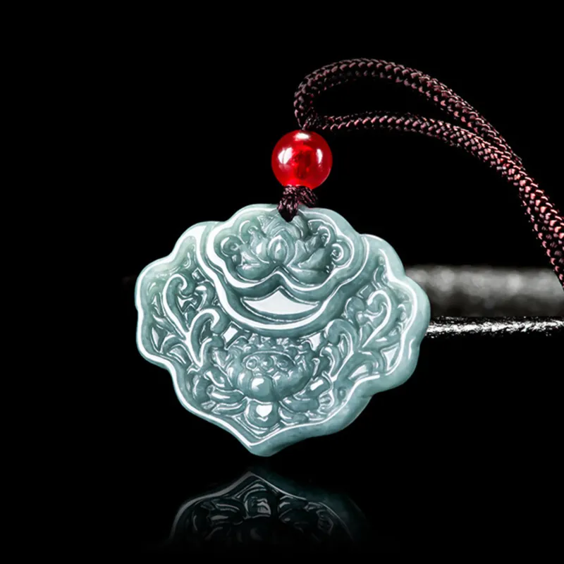Emerald Glutinous Jade Jadeite Pendants Unisex-4