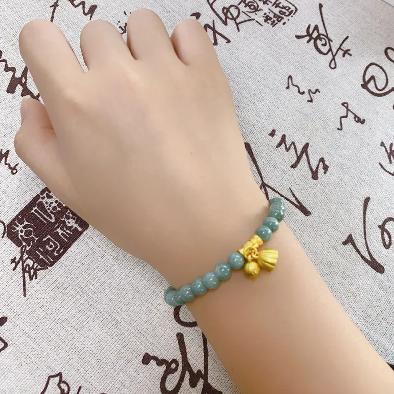 Emerald Bean Type Jadeite Bracelets Women's-1
