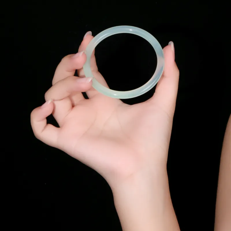 Emerald Chalcedony Jade Bangles Women's-3