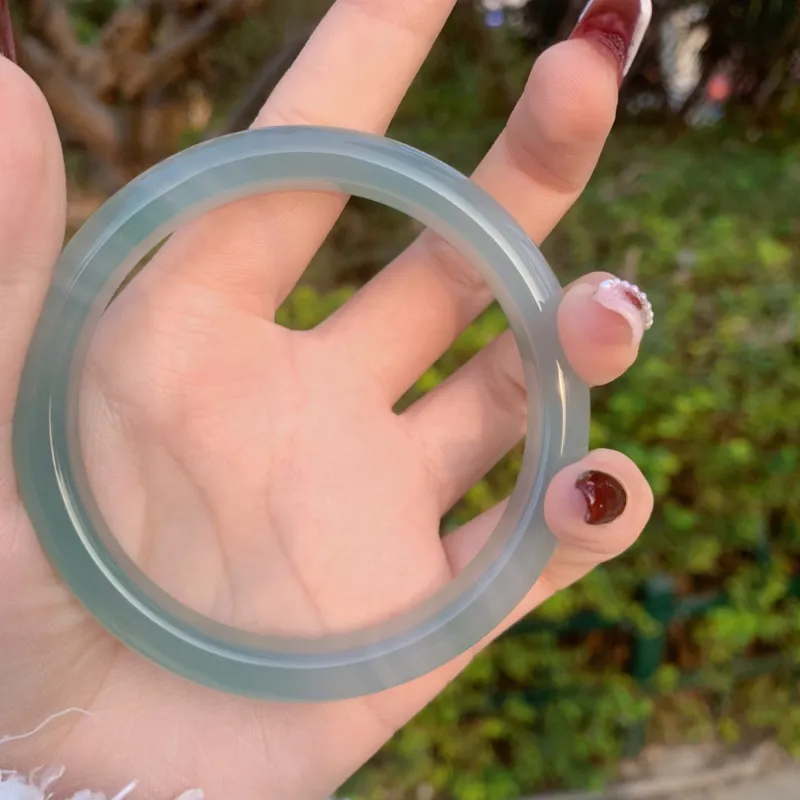 Emerald Chalcedony Jade Bangles Women's-1
