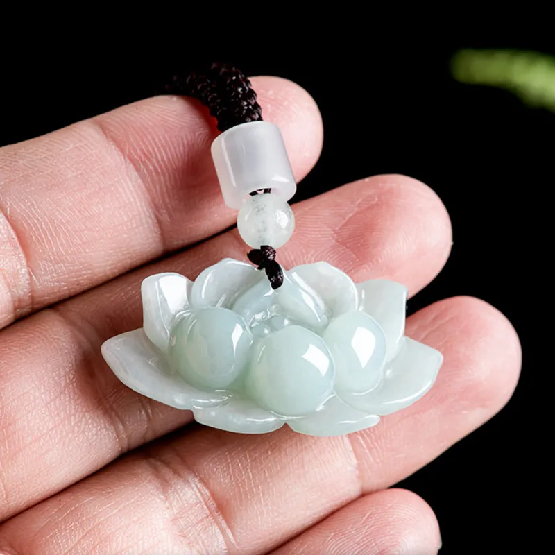 Emerald Glutinous Jade Jadeite Pendants Unisex-3