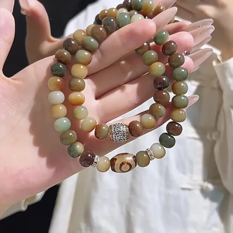 Emerald Bodhi Seed Bracelets Unisex-3