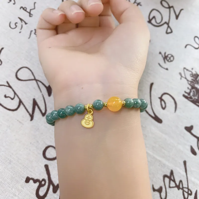 Emerald Bean Type Jadeite Bracelets Women's-3