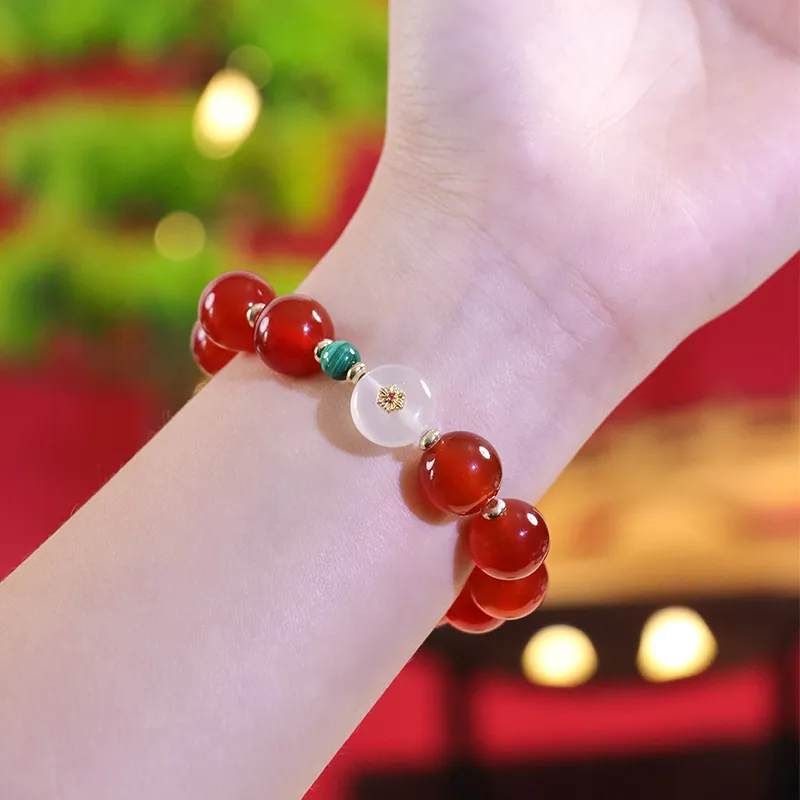 Emerald Agate Jade Bracelets Women's-6