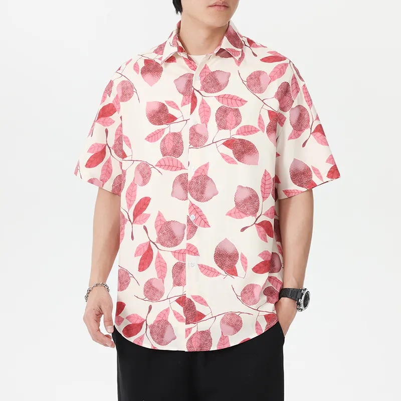 UF9193 Shirts Unisex Pink Rhyme Fruit & Leaf-3