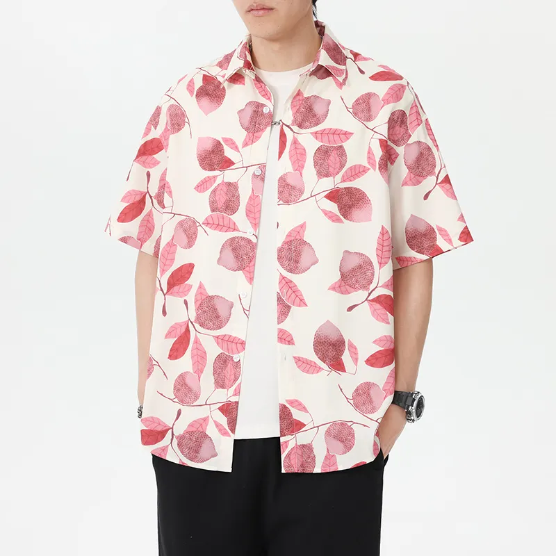 UF9193 Shirts Unisex Pink Rhyme Fruit & Leaf-4