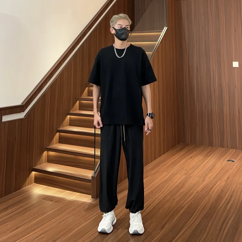 UF9193 Casual Pants Unisex Black-2
