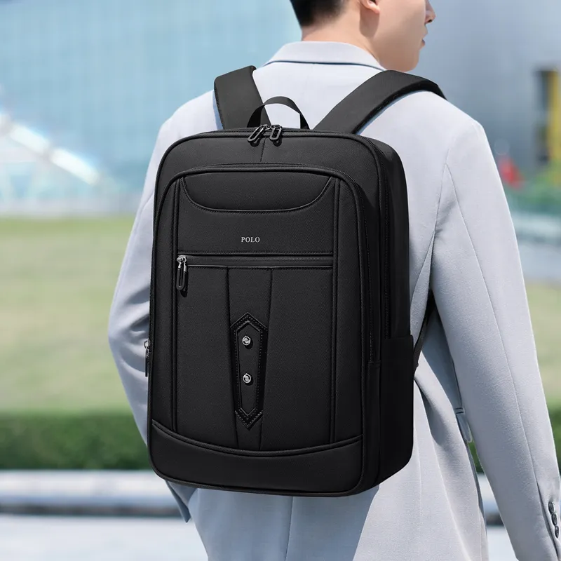 POLO Fabric Backpack Men's Black-2