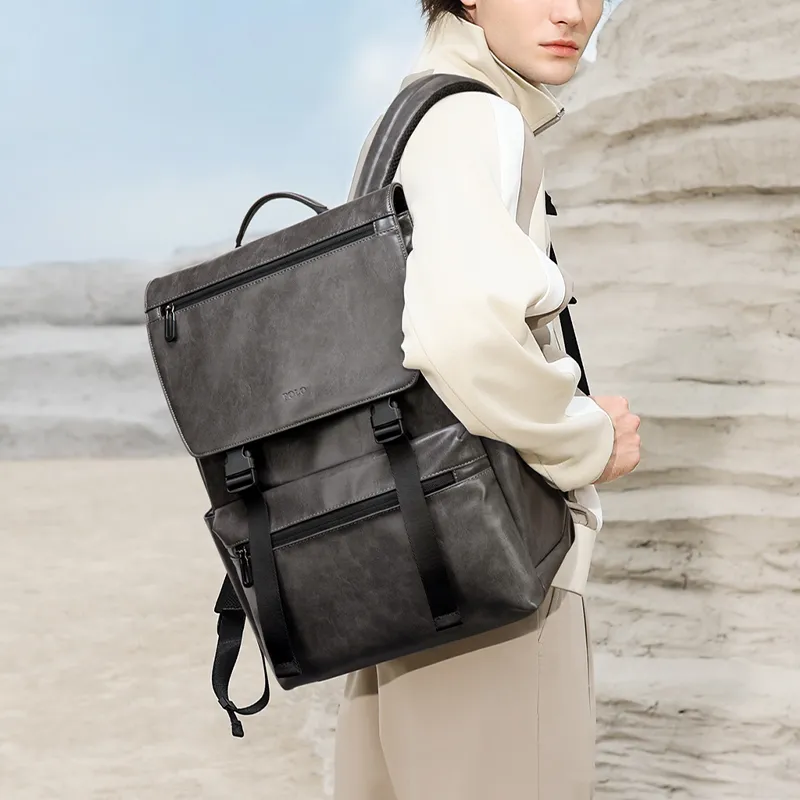 POLO Synthetic Leather Backpack Tubas Men's Multicolor-10
