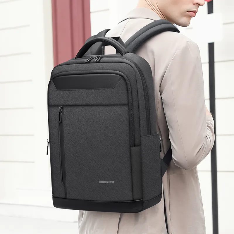POLO Fabric Backpack Regular Men's Dark Gray-3