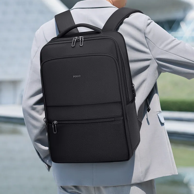 POLO Fabric Backpack Regular Men's Gray Green/Black-7