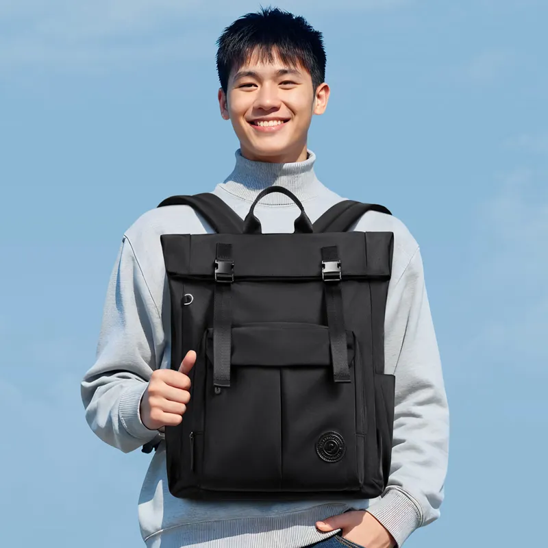 POLO Fabric Backpack Unisex Beige/Black-6