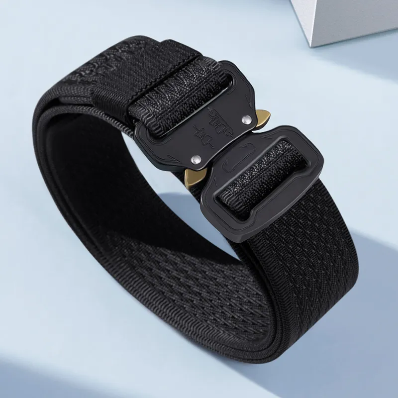 POLO Fabric Belt Men's Black Width 3.6cm-1