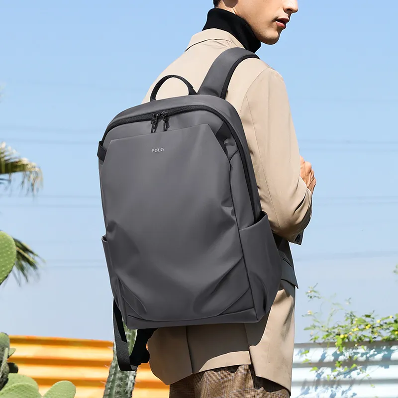 POLO Fabric Backpack Regular Men's Black/Gray-2