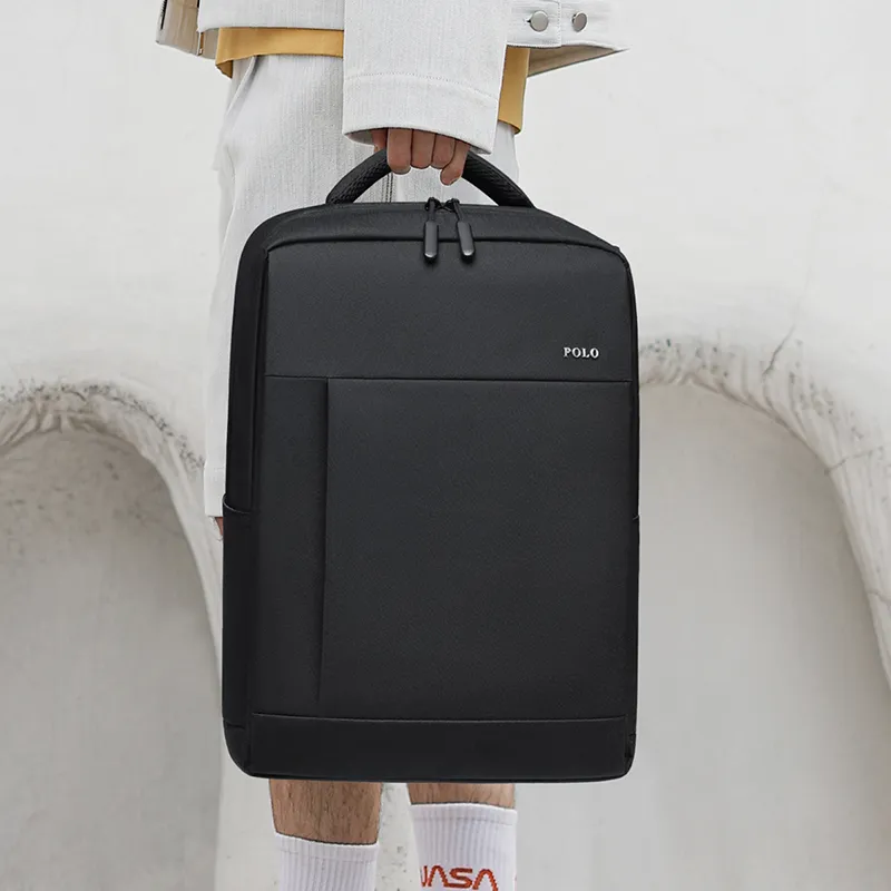 POLO Fabric Backpack Regular Men's Black-5
