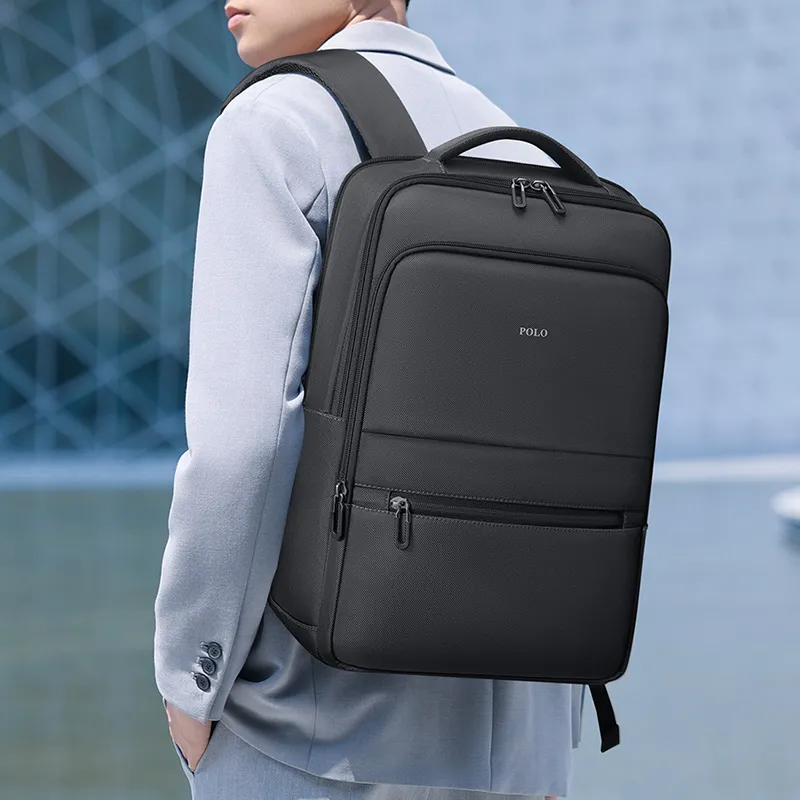 POLO Fabric Backpack Regular Men's Gray Green/Black-2
