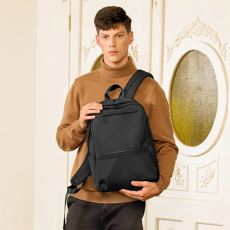 POLO Fabric Backpack Men's Black/Gray-3