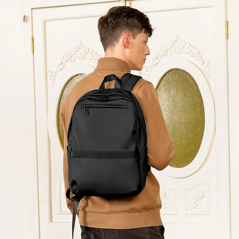 POLO Fabric Backpack Men's Black/Gray-4