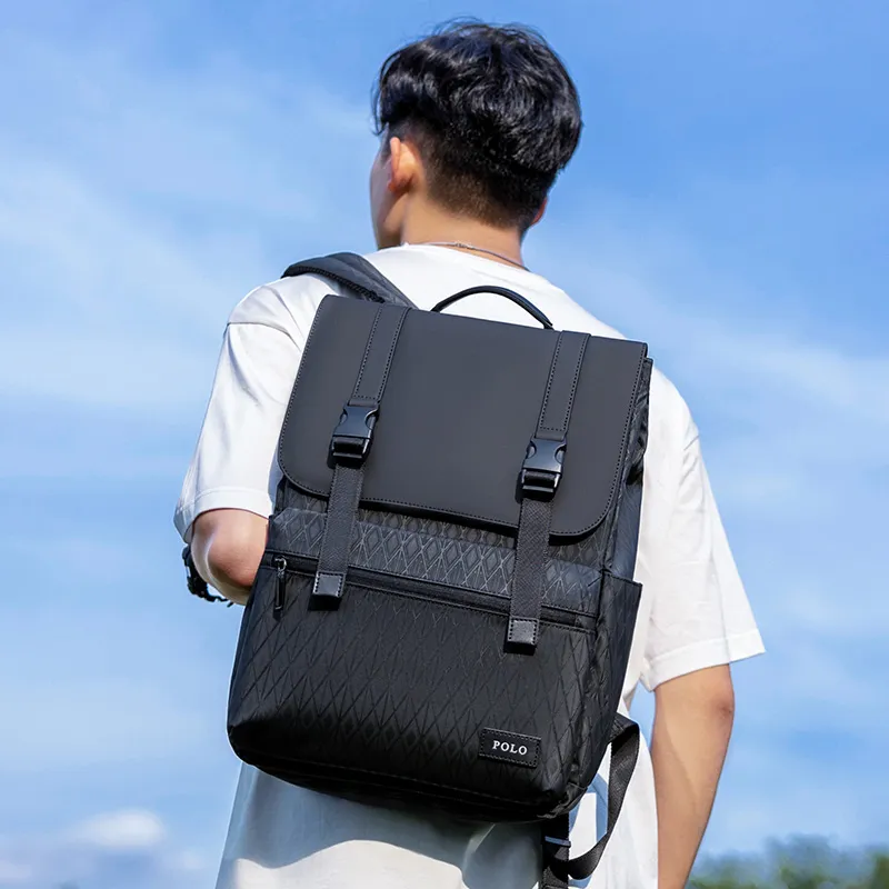 POLO Synthetic Leather Backpack Tubas Men's Multicolor-4