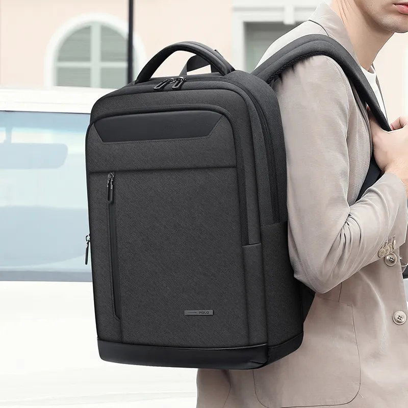 POLO Fabric Backpack Regular Men's Dark Gray-4