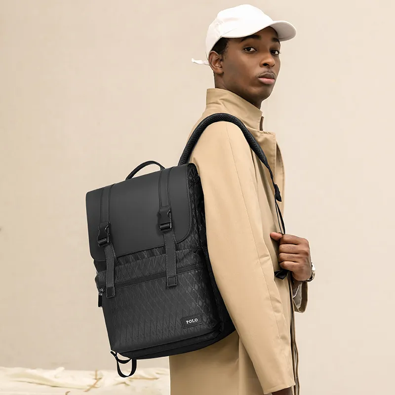 POLO Synthetic Leather Backpack Tubas Men's Multicolor-5