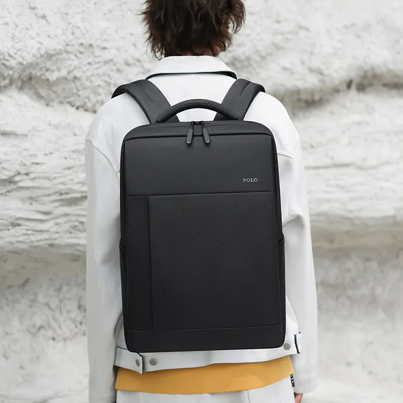 POLO Fabric Backpack Regular Men's Black-4