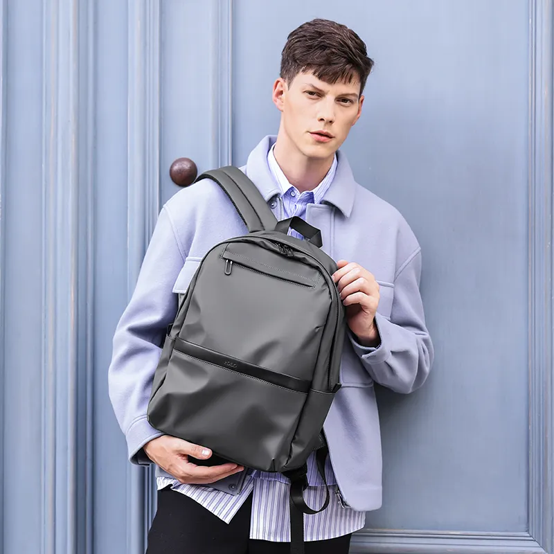 POLO Fabric Backpack Men's Black/Gray-8