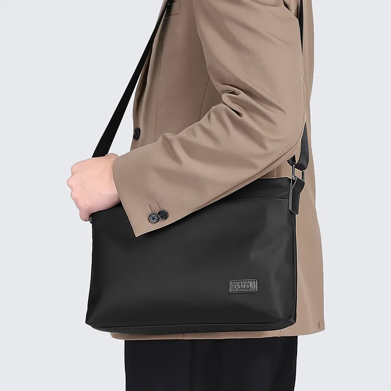 POLO Fabric Shoulder Bag Men's Black-12
