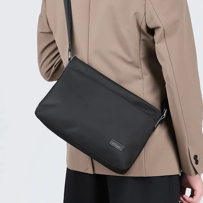 POLO Fabric Shoulder Bag Men's Black-10