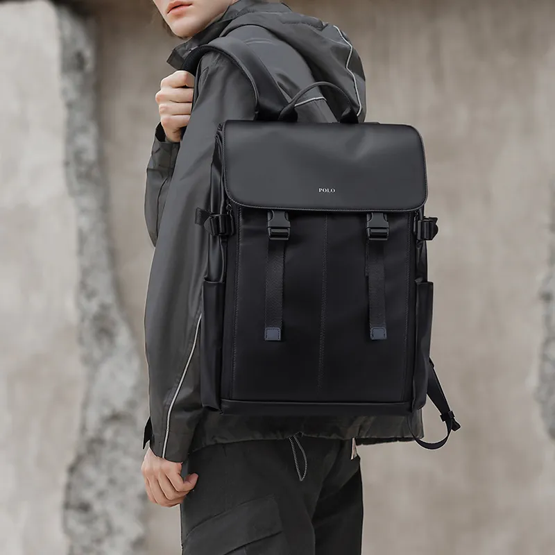 POLO Fabric Backpack Regular Men's Cool Black-6