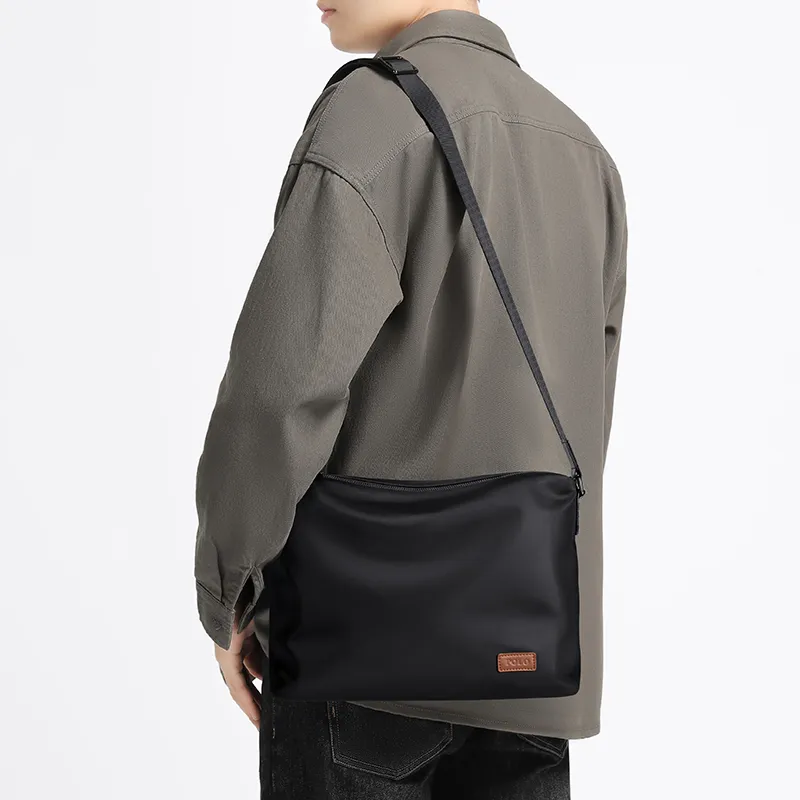 POLO Fabric Shoulder Bag Regular Men's Black-5