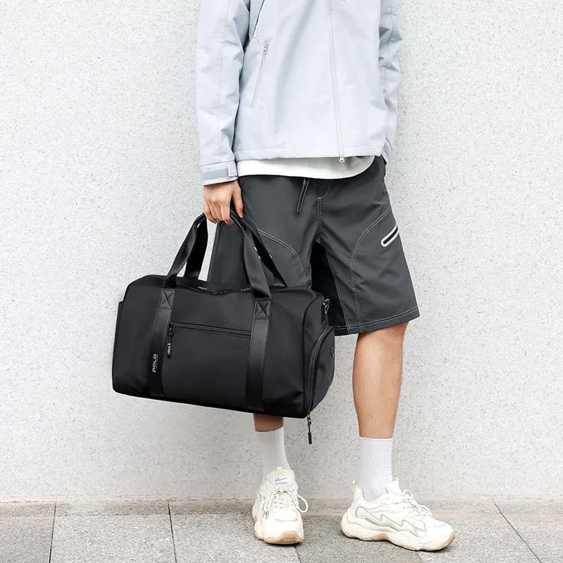POLO Fabric Travel Bag 23L Men's Black-4
