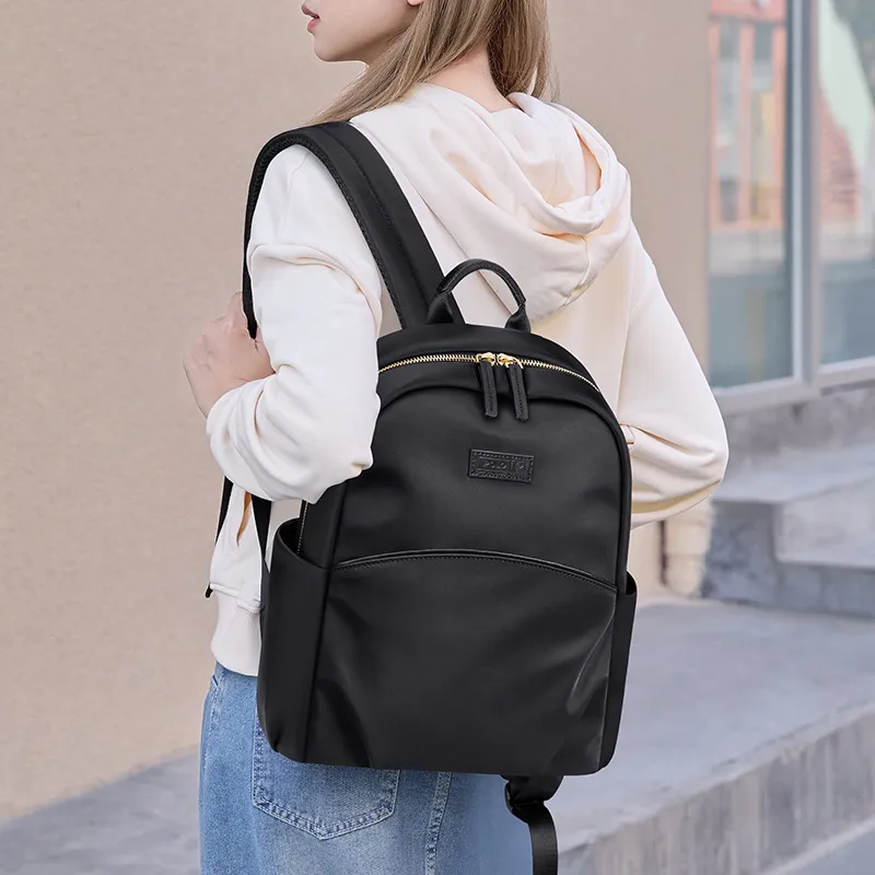 POLO Fabric Backpack Women's Milk Tea Apricot/Classic Black-6