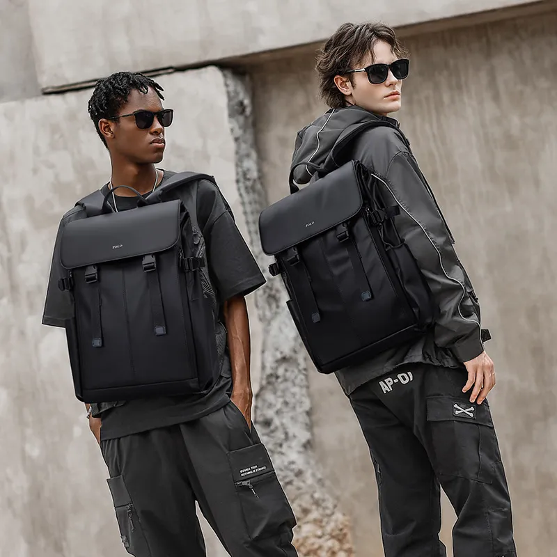 POLO Fabric Backpack Regular Men's Cool Black-5