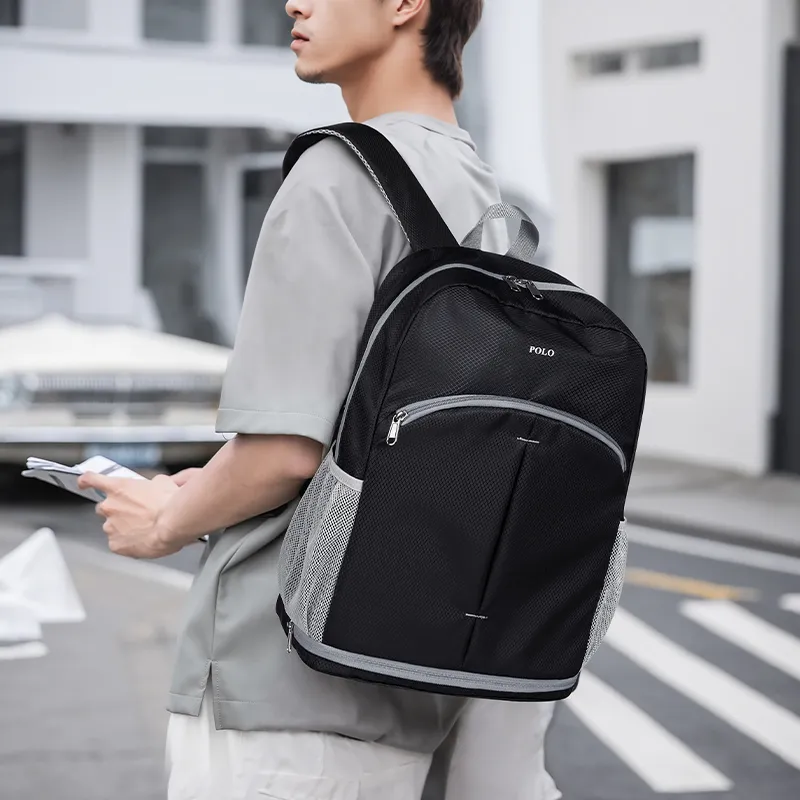 POLO Fabric 14 Inch Laptop Bags Backpack Large Size Unisex Multicolor-4