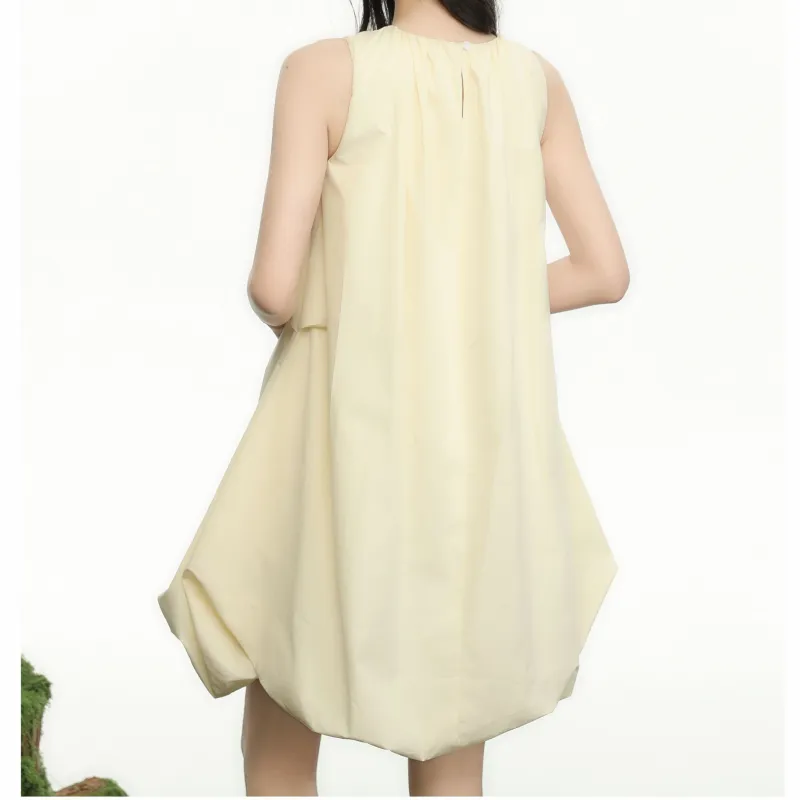 Pa33word Sleeveless Dresses Women's Yellow-5