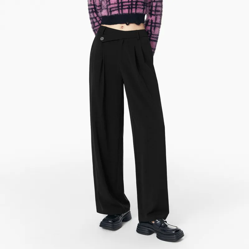 MEETLADY Suit Trousers Women's Black-2