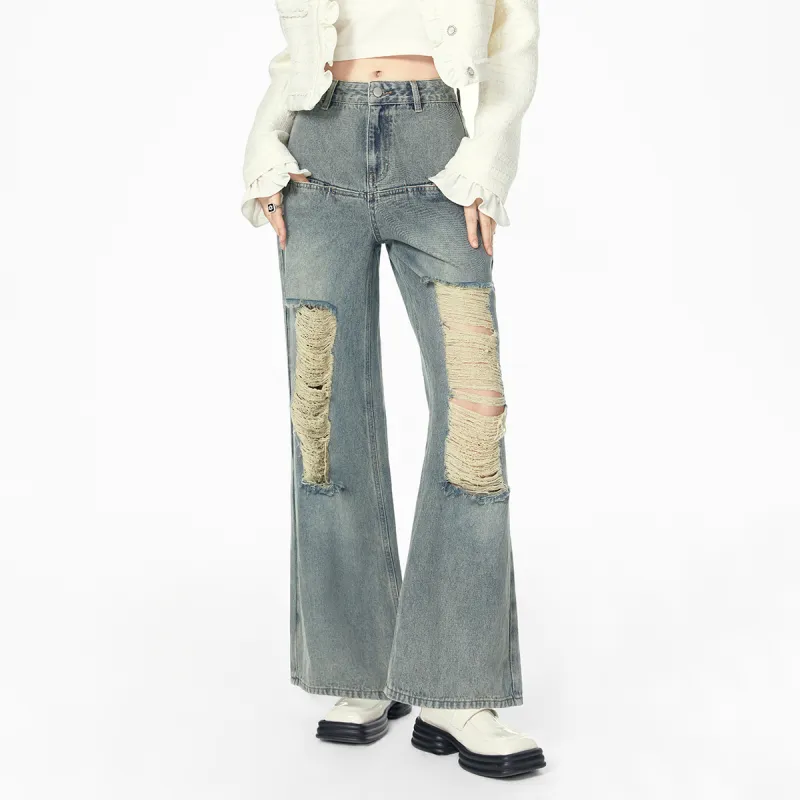 MEETLADY Jeans Women's Blue-4