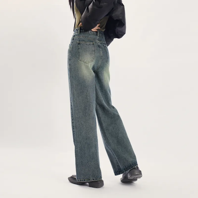 MEETLADY Jeans Women's Denim Blue-6