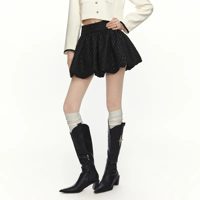 MEETLADY Casual Short Skirts Women's Black-4