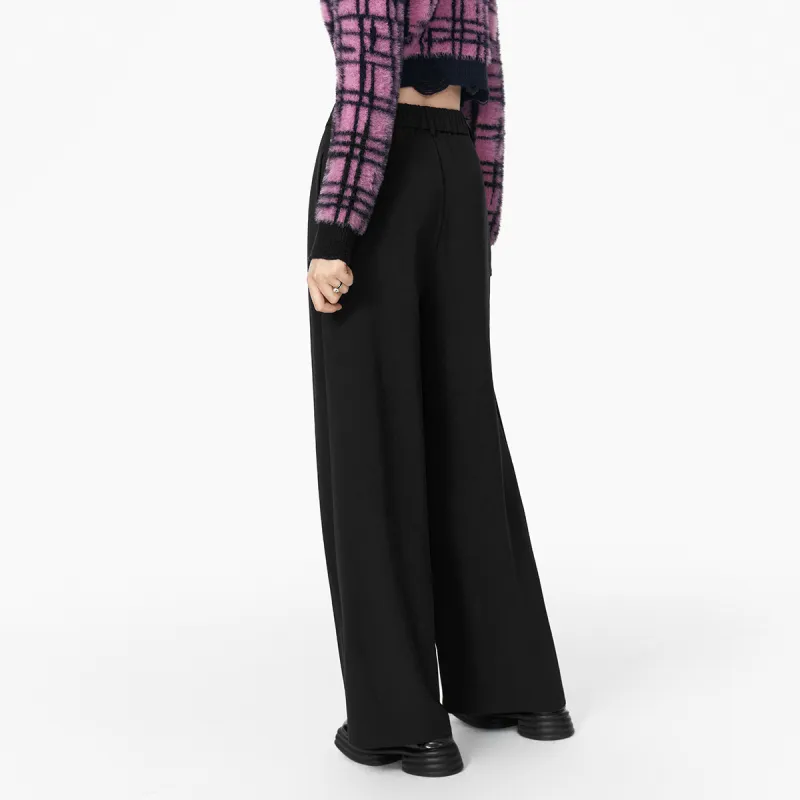 MEETLADY Suit Trousers Women's Black-5