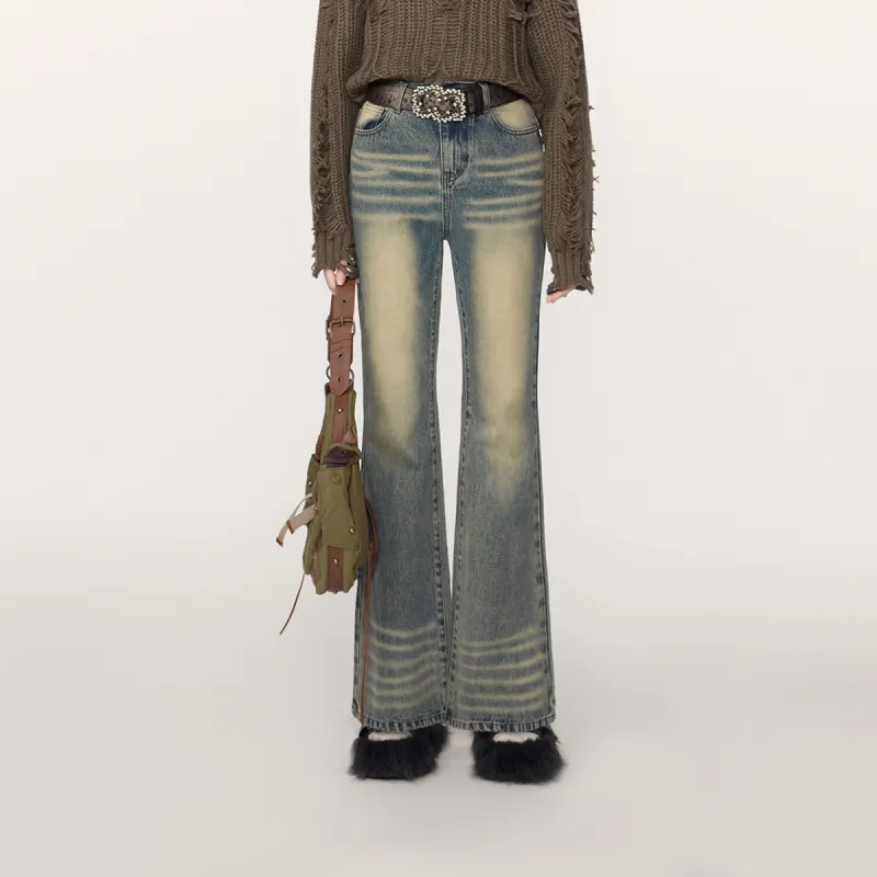 MEETLADY Jeans Women's Denim Blue-3