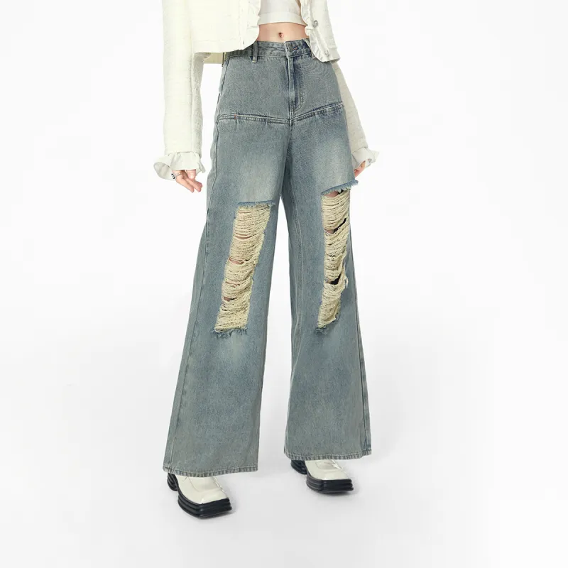 MEETLADY Jeans Women's Blue-2