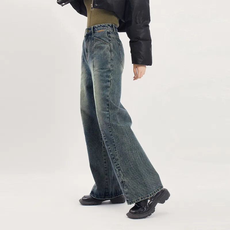 MEETLADY Jeans Women's Denim Blue-5