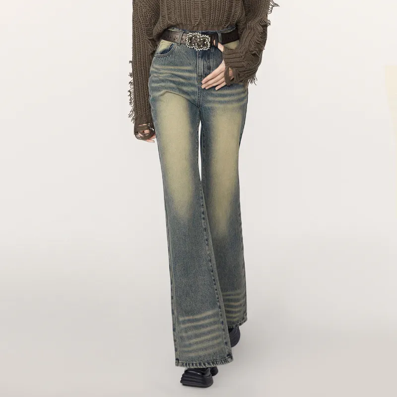 MEETLADY Jeans Women's Denim Blue-4