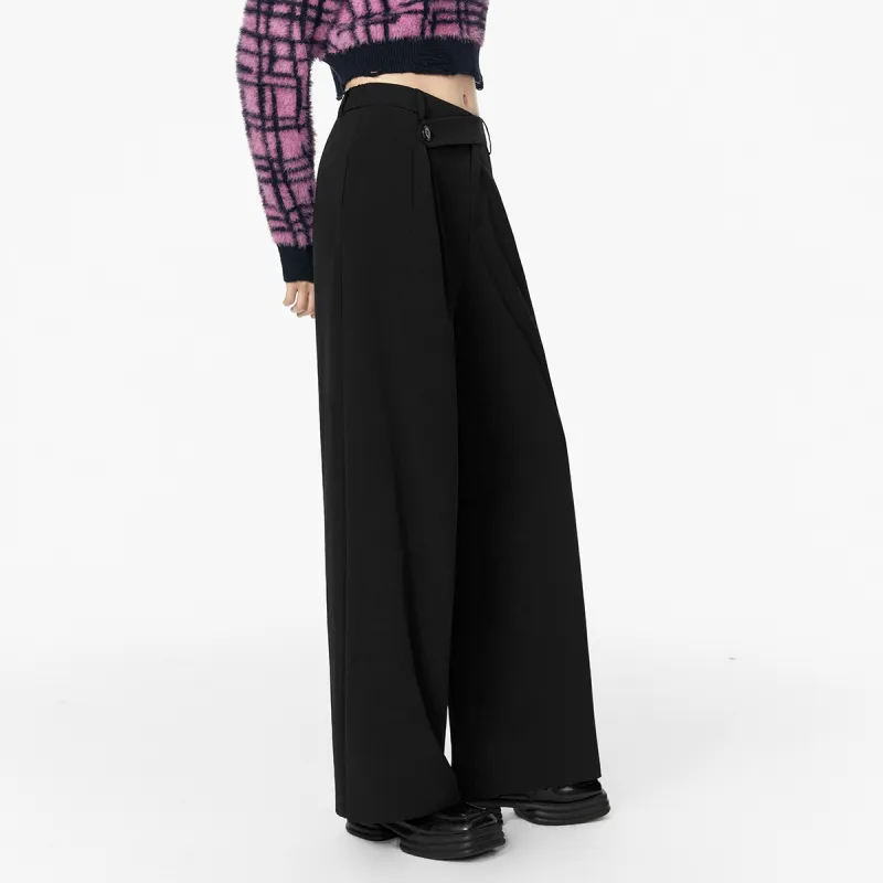 MEETLADY Suit Trousers Women's Black-4